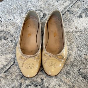 Patent Chanel Ballet Flats. Sz. 39.5 US 9.5